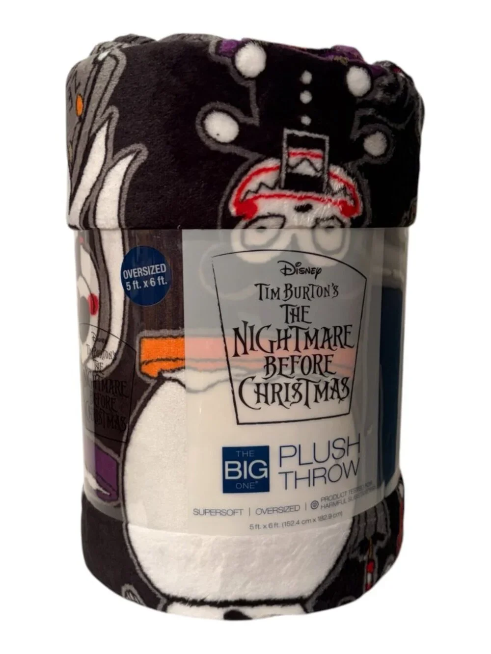 The Big One Nightmare Before Christmas Holiday Oversized Plush Throw 60
